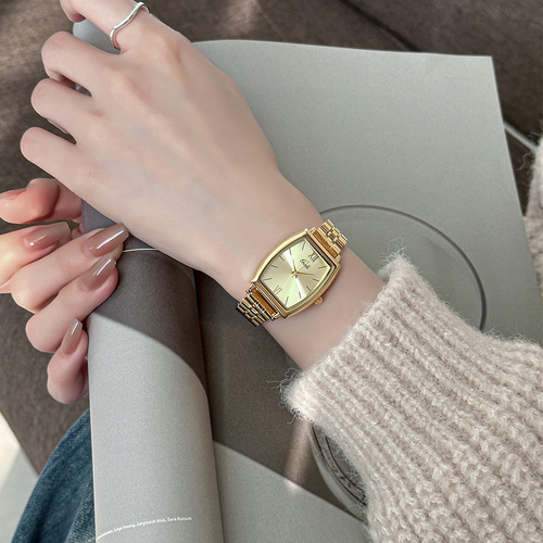 GEDI Women's Watch Niche Exquisite Light Luxury French Retro Temperament Barrel Style Fashion Compact Women's Watch Women's Watch