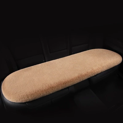 Wool pad — Without Backrest Short Hair Rabbit Fur - bean-paste-color-rear-seat-bench