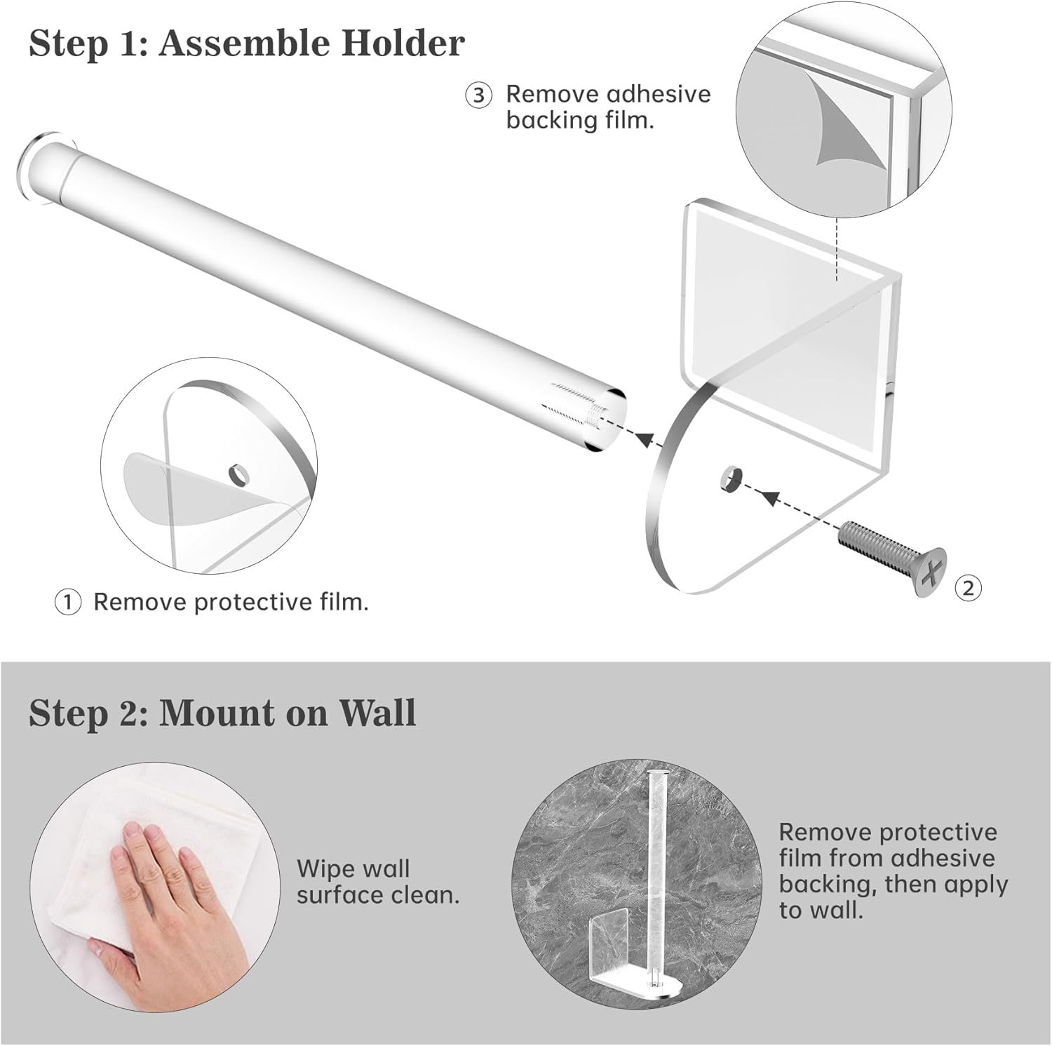 生产亚克力厕所纸巾分配器 悬挂式纸巾收枘盒透明亚克力圈纸分配