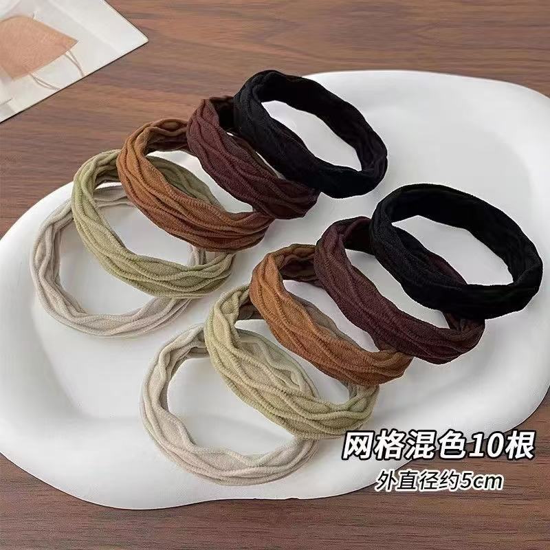 Mascarilla facial de alta elasticidad, lazo para el cabello, cola de caballo alta, cuerda para el cabello sin costuras para niños, no daña el cabello, banda de goma de cuerda para la cabeza para niñas