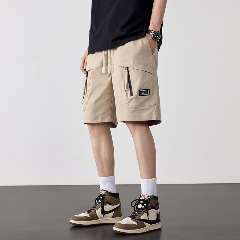 Pantalones cortos de algodón para hombres de verano nueva tendencia coreana pantalones largos de piernas anchas de tamaño grande para aumentar los pantalones cortos para hombres