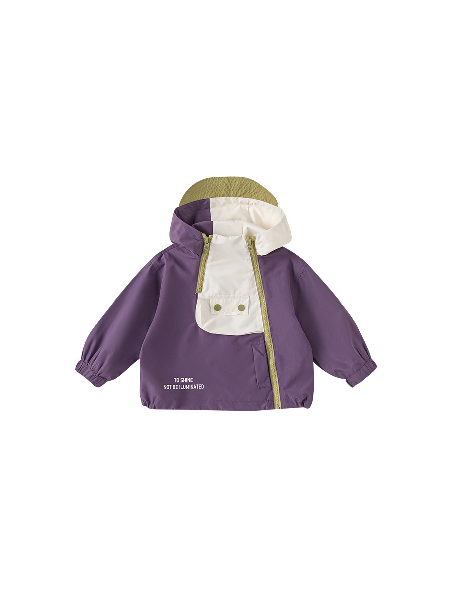 Chaqueta Infantil Youbao, Ropa Infantil, Chaqueta Informal para Primavera y Otoño, Ropa Infantil para Exteriores, Chaqueta con Capucha para Niños con Bloques de Color