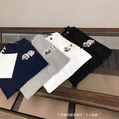 2025年新バージョンMengjia春夏新作バッジ半袖T`Mホームレター刺繍男女カップルルーズ半袖トップ