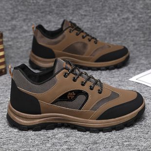 Outdoor hiking shoes men's shoes non-slip waterproof wear-resistant hiking shoes sports dad shoes middle-aged and elderly walking shoes
