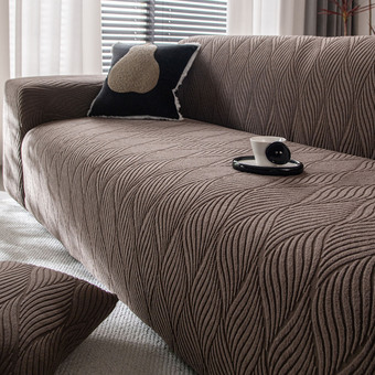 简约风格提花绒沙发套2025新款四季通用全包盖布防滑沙发罩套跨境