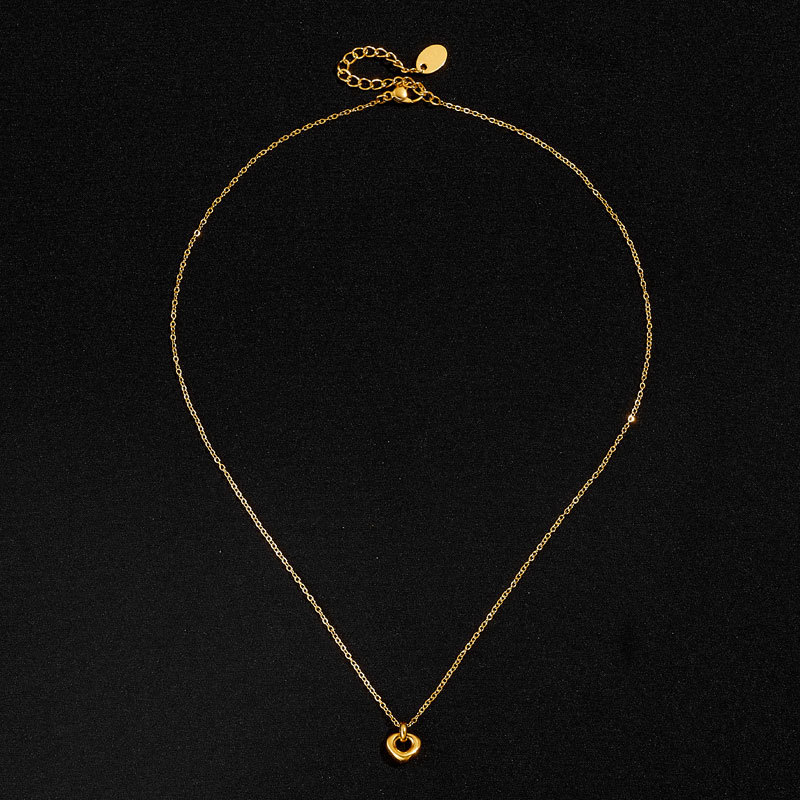 6g Weight Titanium Steel Pendant Material Wholesale Jewelry Elegant Heart Shape Titanium Steel Pendant Necklace