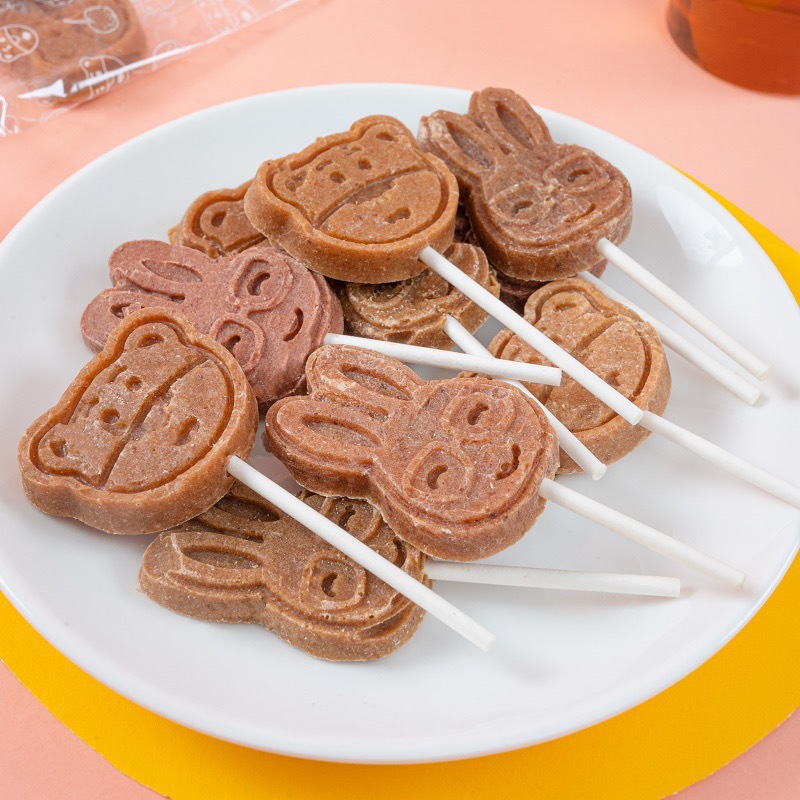 Hyper Tasty 105g Rabbit-Shaped Honeysuckle Candy Sticks Snack Bar Special Product Bear - 1 Box of 30 Small Bags