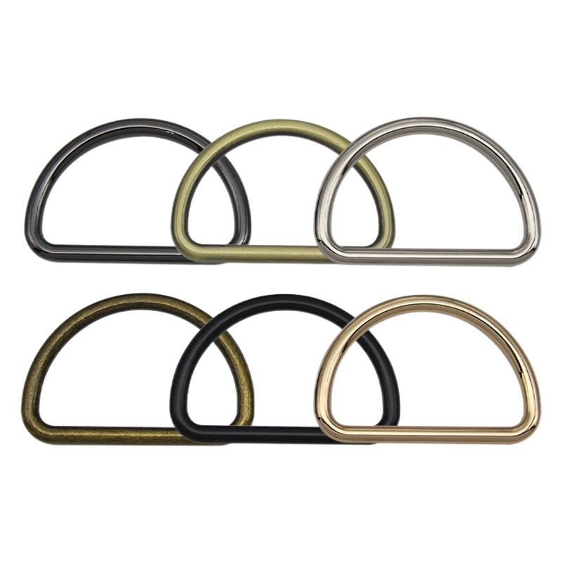 Two-inch Die-casting Seamless D-buckle Handbag Shoulder Belt Buckle D-buckle Decorative Buckle D-shaped Ring Inner Width 50mm Semi-circle