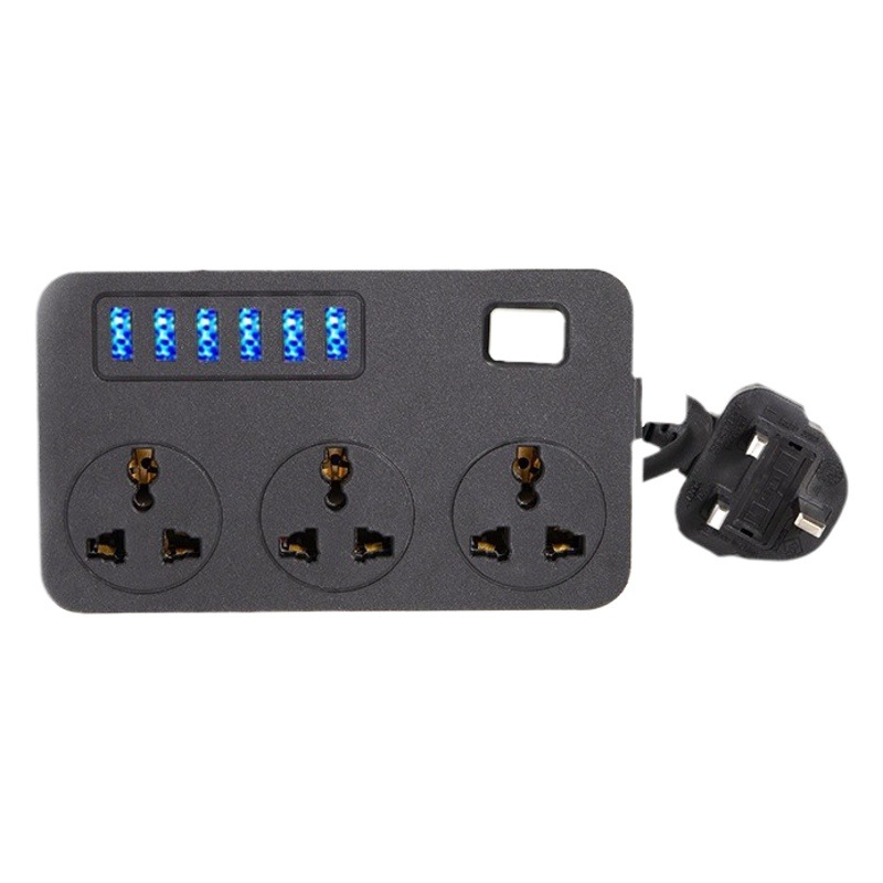 El comercio exterior de la exportación enchufe USB Junta hogar multi-funcional estándar británico estándar europeo americano interruptor poroso con enchufe de alambre