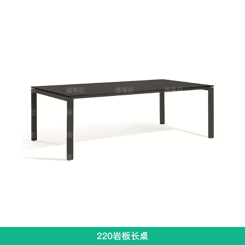 Mesas y sillas de exterior para patios de villas, mesas de aleación de aluminio impermeables y resistentes al sol, conjunto de sillas de ratán para terraza de jardín. image 16