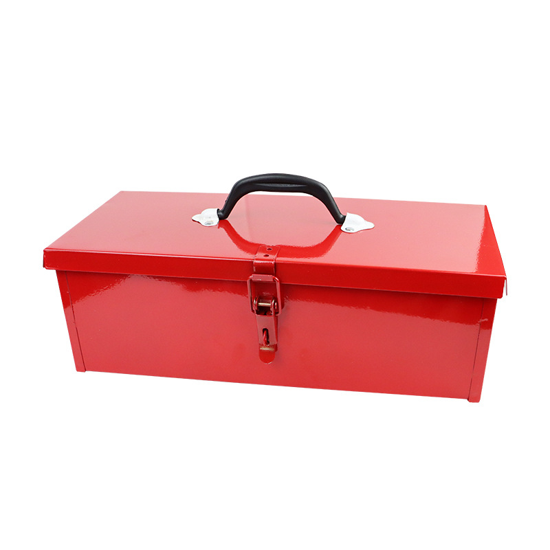 Caja de herramientas de hierro de una sola capa multifuncional caja de herramientas de doble capa hogar/electricista caja de herramientas de mantenimiento