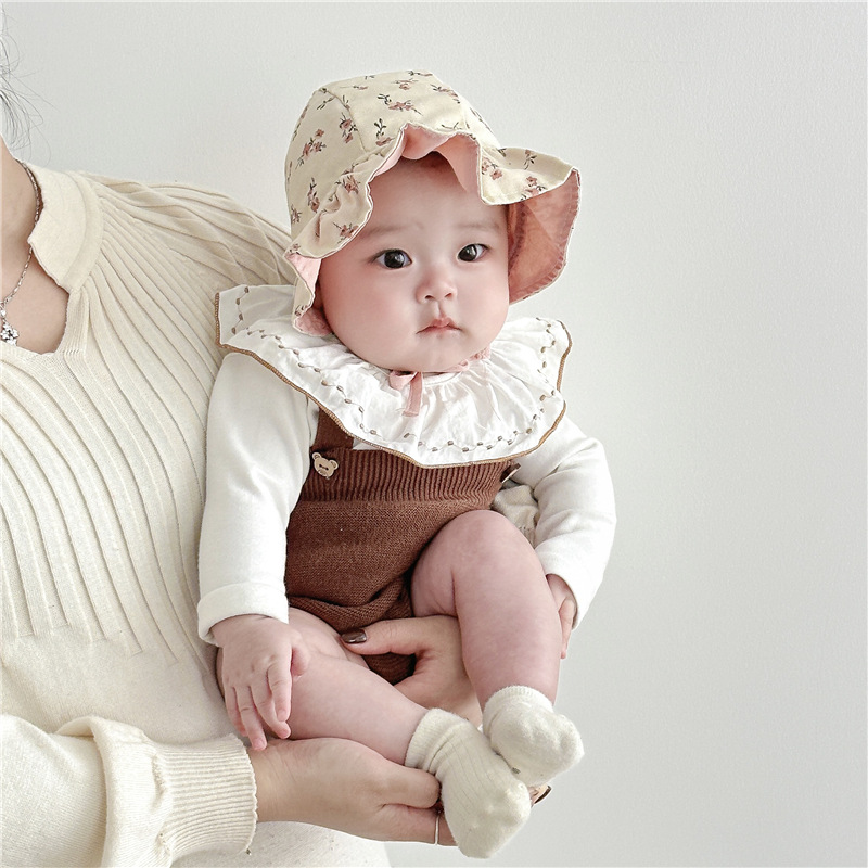 Sombreros para bebés, sombreros para oídos de primavera y otoño, sombreros para bebés de un mes, sombreros para bebés recién nacidos, sombreros de princesa de algodón a prueba de viento