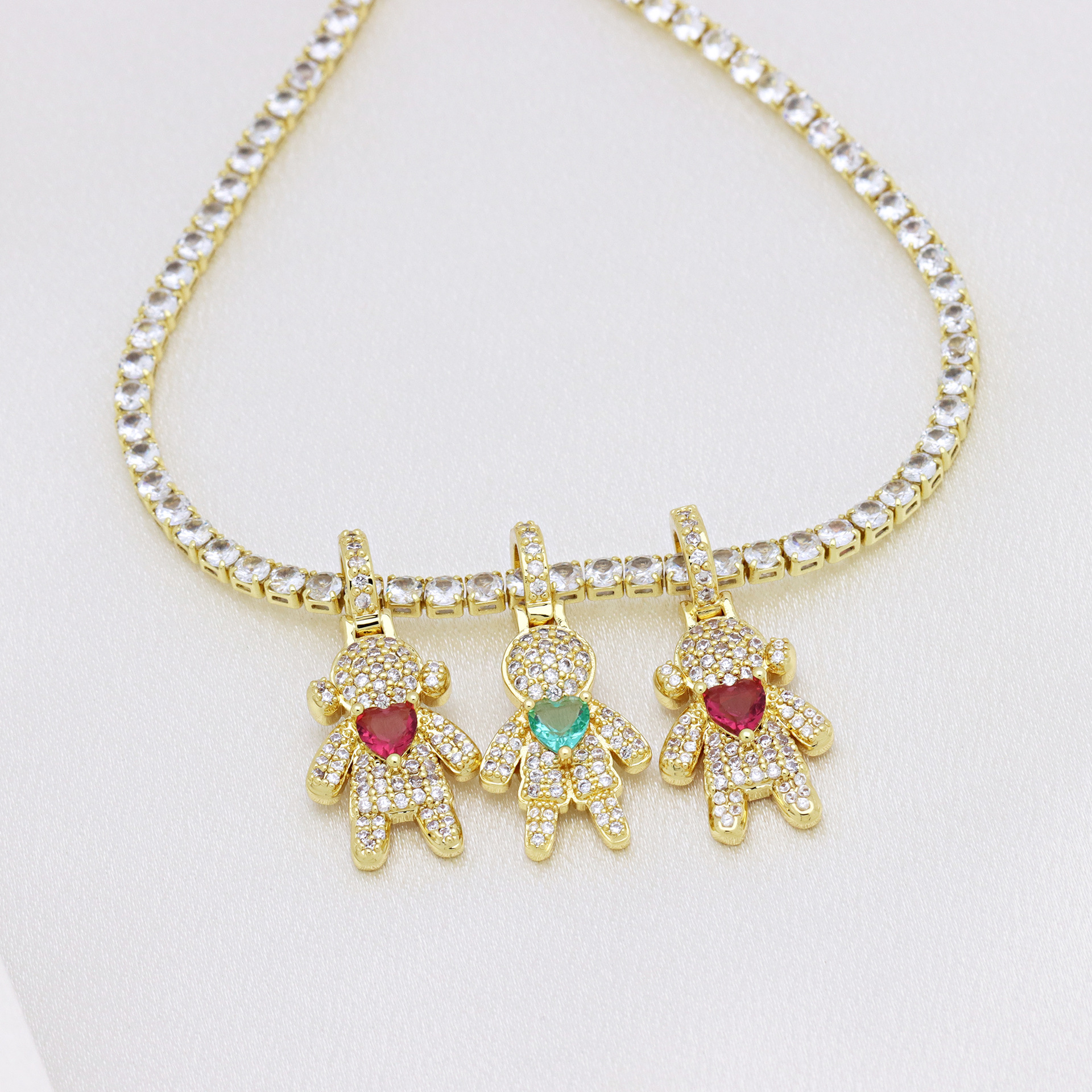 1 Stück 14*30mm Kupfer Menschlich Anhänger Kette display picture 2