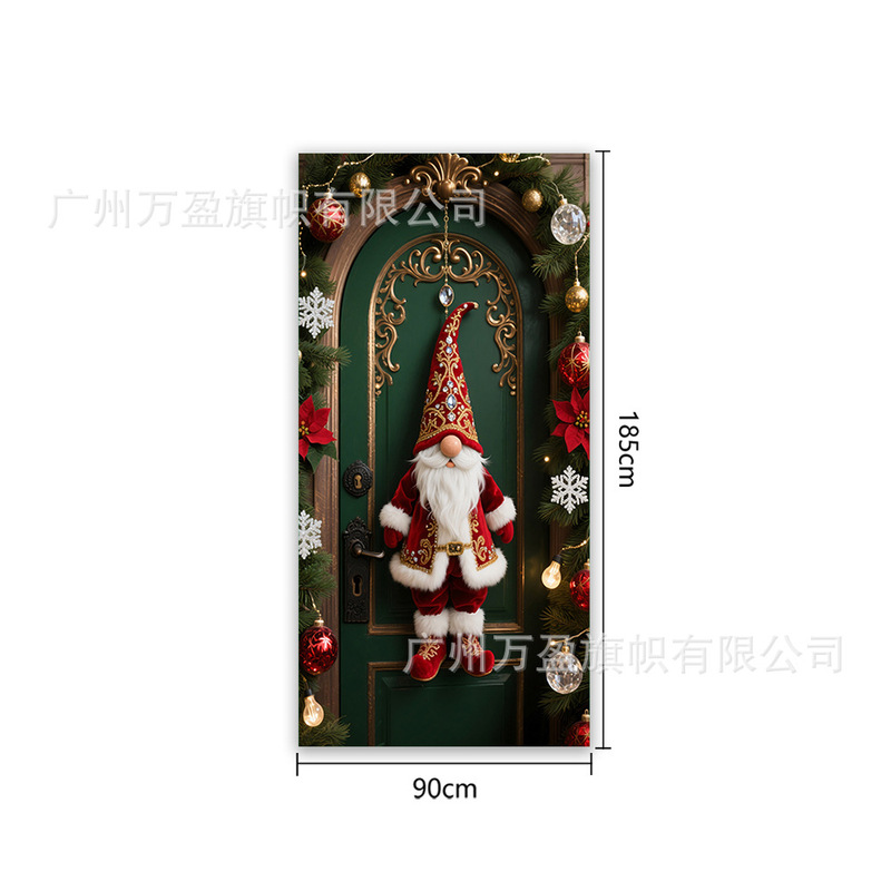 Amazon クロスボーダー新製品クリスマスドアカーテンフラグ屋外写真撮影クリスマスパーティーエルフお祝い装飾|undefined