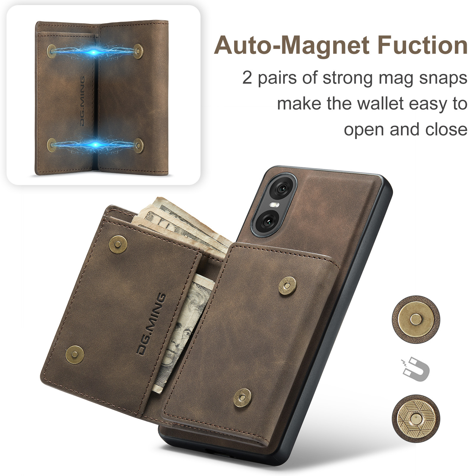 M1 for Sony Xperia 10 VI Protective Case Xperia 1VI Magnetic Split Wallet Phone Case 2024_voghion.com