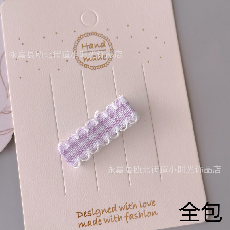 diy ヘアアクセサリー素材ヘアピンアクセサリー耳サイドチェック柄ウェビング 3.5-6 センチメートルオールインクルーシブクリップ子供のサイドクリップアクセサリー|undefined