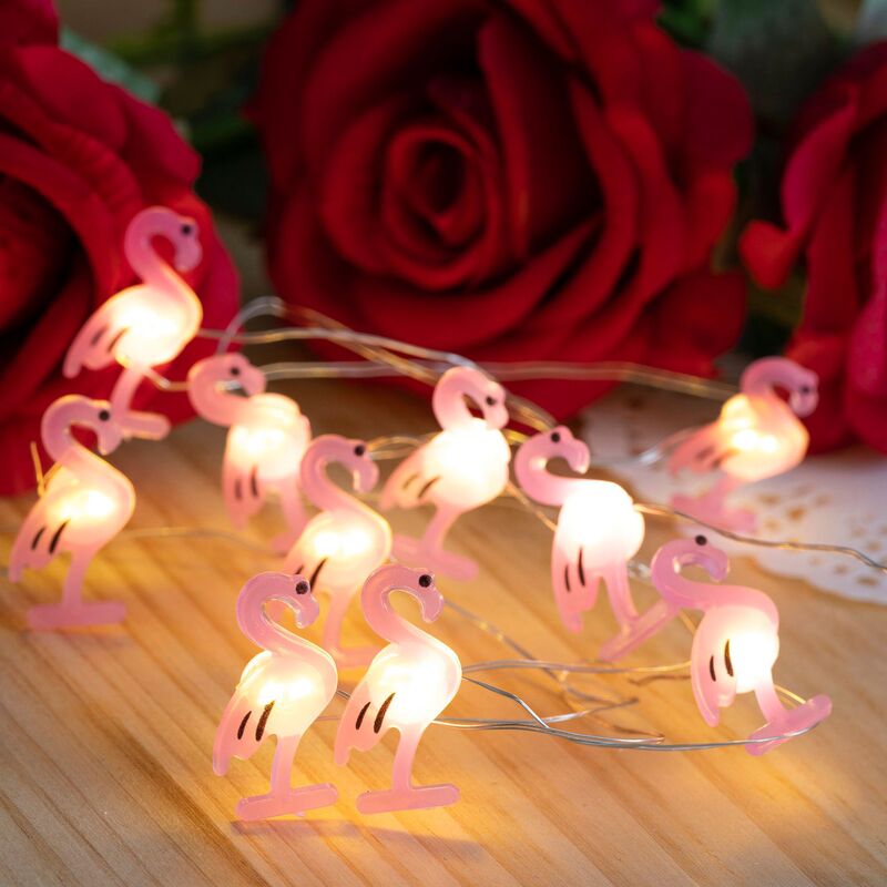 Christmas Copper Wire Lights Pineapple Cactus Pizza Rainbow Unicorn Grape Flamingo Decorative Shapes