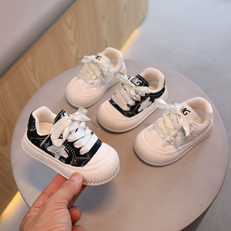 Новые детские осенние туфли, мягкие нескользящие ботиночки для малышей, белые туфли, обувь для первых шагов