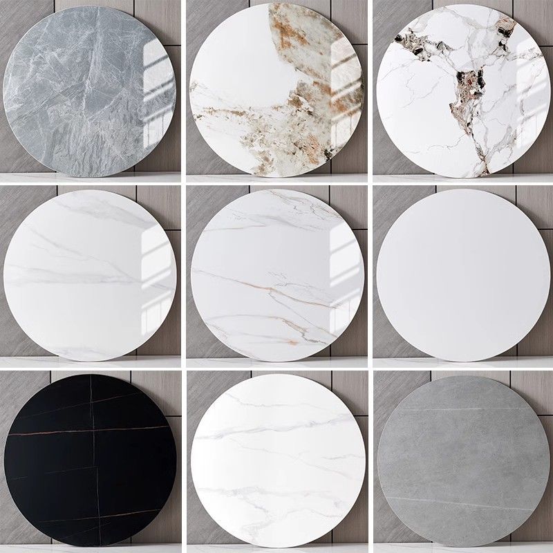 Slate Turntable Household Round Table Dining Table Marble Round Tabletop Disc Table Rotating Stone Countertop Nailed