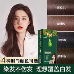 Seven-Flavor Hall Plant Bubble Hair Color Not Sticking to the Scalp Cover Gray Hair Household Non-Irritating Hair Color Cream Wholesale