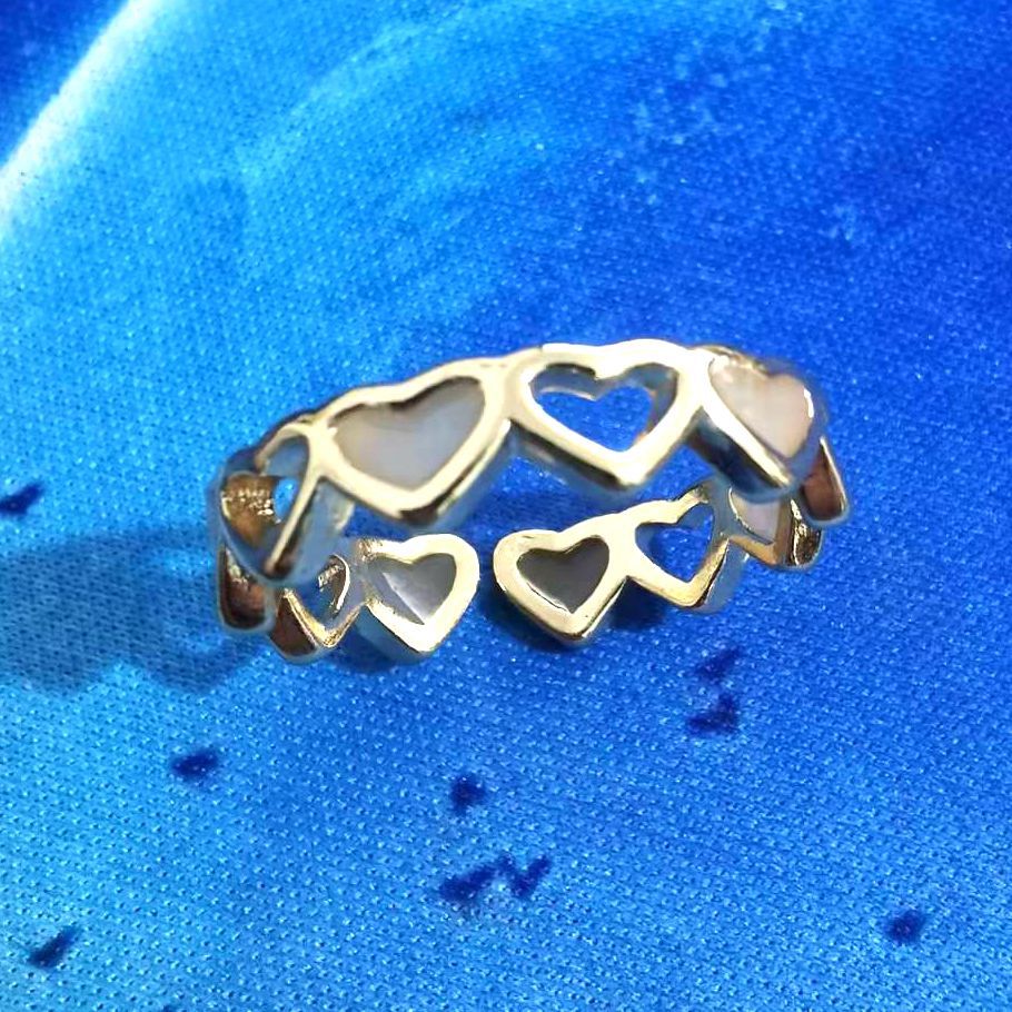 7g Weight Rings Classification Adjustable Ring Size 1 Piece Quantity Daily, Selfie Occasion Alloy Material Heart Shape Pattern Women's Gender Luminous, Plating, Hollow Out Design Cute, Simple Style Style Cute Simple Style Heart Shape Alloy Luminous Plating Hollow Out Women's Rings 无