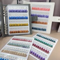 ネイルアートツールサンプルカラープレート磁気カラーカードブック取り外し可能なネイルジェル展示ウェアラブルネイルスタイルサンプルボード