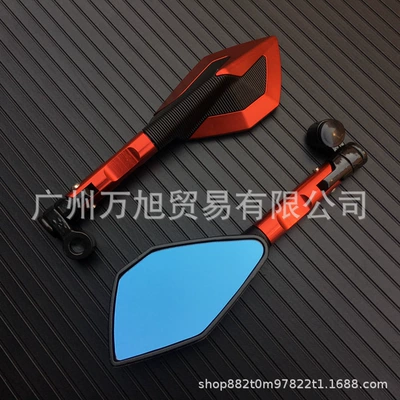 Pole Motorcycle Blue Glass – Motorcycle rearview mirror - 1-set-red