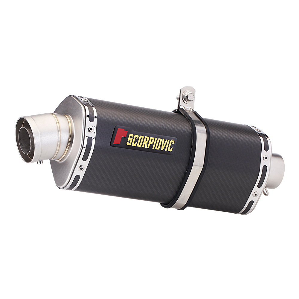 Motorcycle exhaust pipe modification T138 large hexagonal straight-out tail muffler 51MM universal non-destructive installation