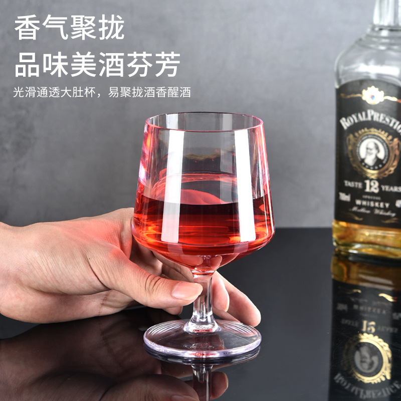 Vaso de vino europeo creativo de plástico casero tazas de vino de brandy tazas de whisky bar tazas de vino