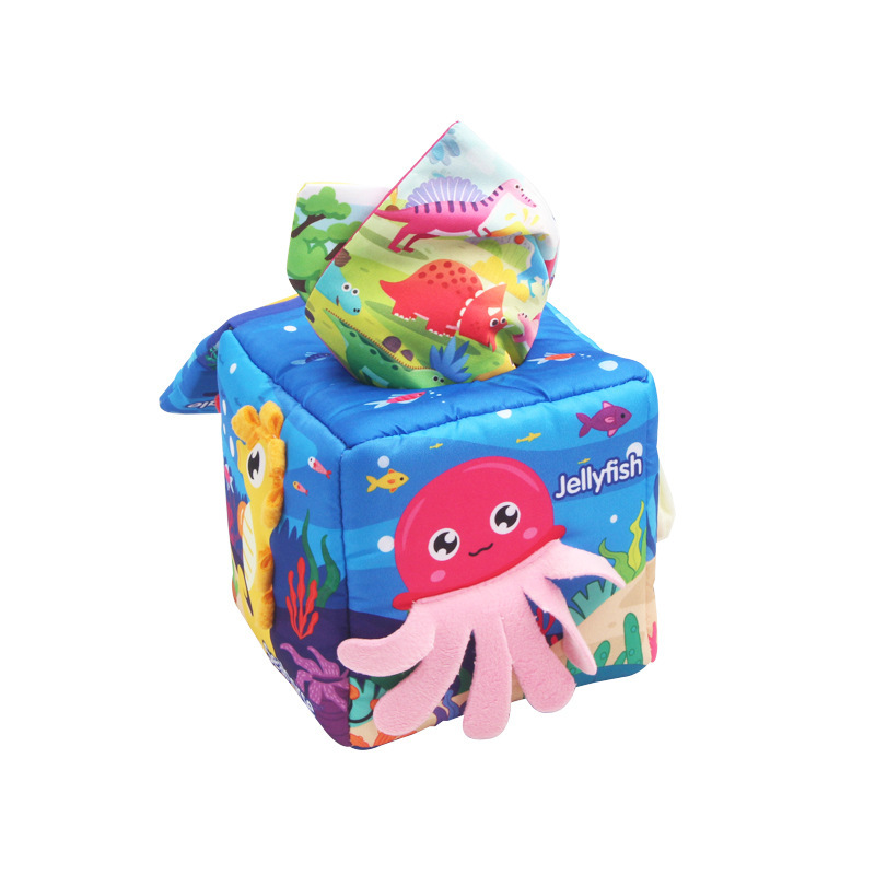 Educational Early Education Toys Plush Tissue Box Soothing Baby Toys Baby Simulation Learning Exercise Tissue Box Cross-Border Educational Early Education Toys Plush Tissue Box Soothing Baby Toys Baby Simulation Learning Exercise Tissue Box Cross-Border