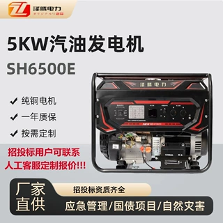 泽腾电力5KW汽油发电机 手电启动 230V/400V输出 招投标资质齐全
