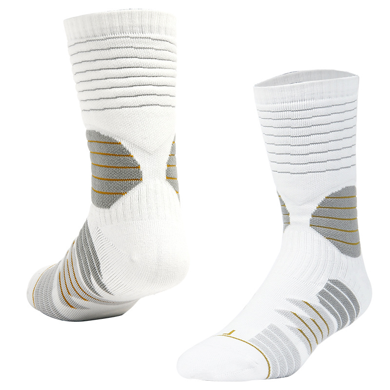 Calcetines deportivos gruesos hasta la pantorrilla para otoño e invierno, calcetines casuales de entrenamiento profesional que absorben los golpes y el sudor, transpirables, antideslizantes, calcetines de baloncesto de élite.