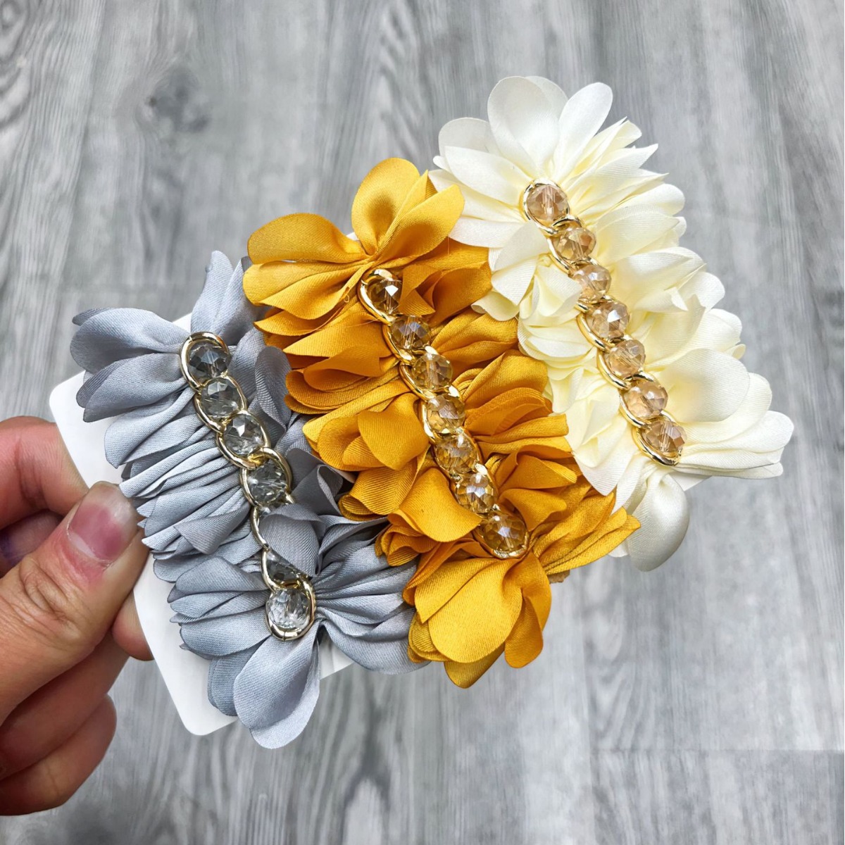 three dimensional shiffon hair accessory handmade