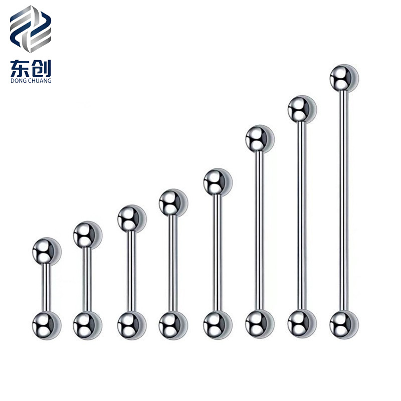 韩版不锈钢双头圆球舌钉简约时尚潮耳环可爱迷你小妞钛钢耳骨钉|ms