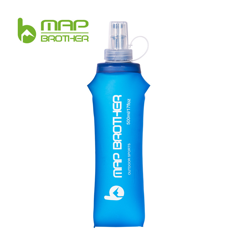 Figure line customer external sports soft water bottle soft water bag foldable cross-country running water bag marathon portable water cup