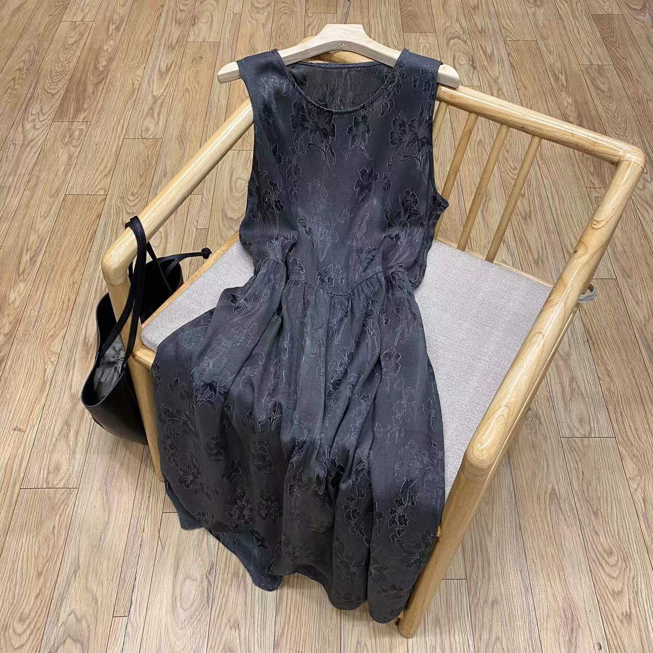 Elegant woven retro skirt sleevless
