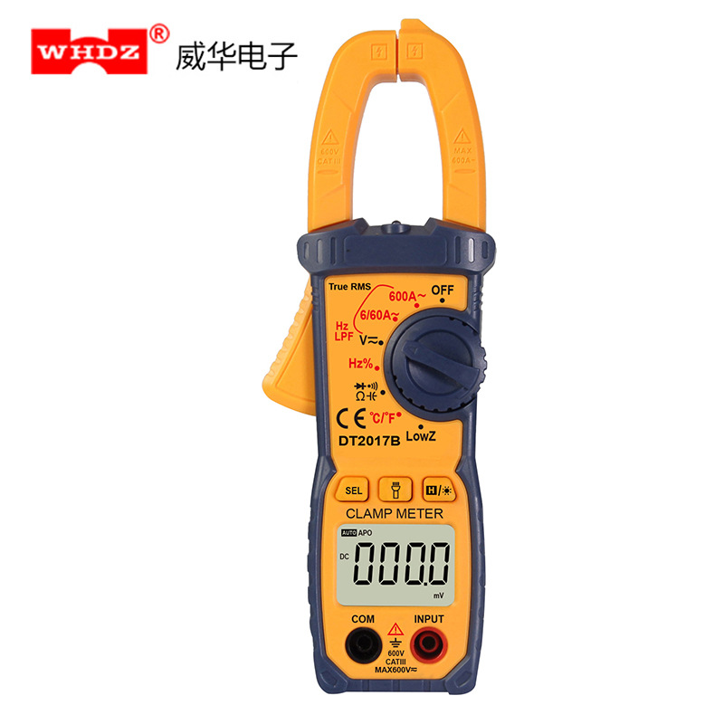 DT2017B 智能数字钳形表带低通电压 低阻抗电压测试 非接触电压