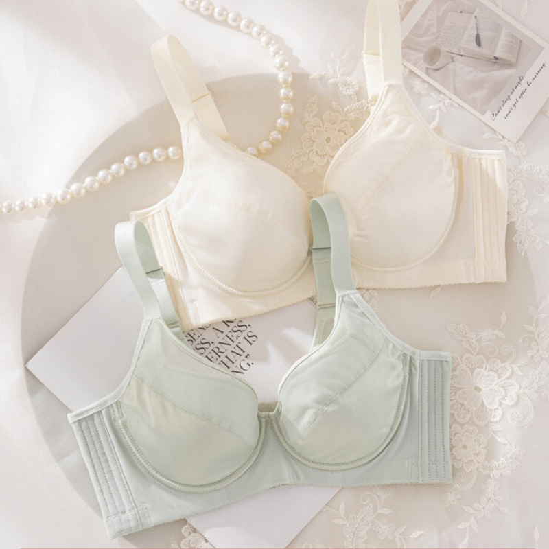 Smooth, Lightweight, Large Bust Minimizing Seamless Plus-Size Bra with Soft Underwire for Lift, Anti-Sagging, Side Breast Adjustment, and Shaping