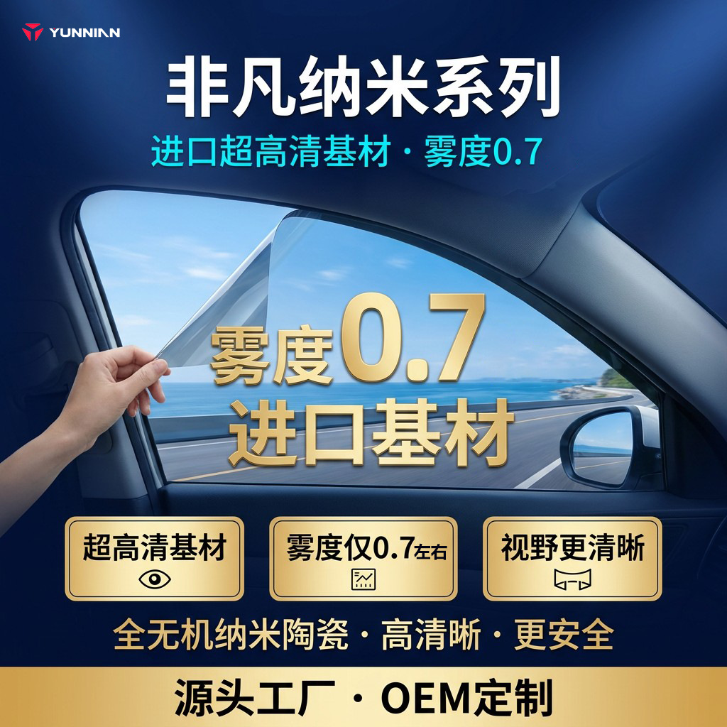 Extraordinary Nano-High-Insulation Explosion-Proof Car Window Film, Easy-To-Install Glass Film with 8-Year Warranty, Cross-Border Wholesale, Factory Direct Sales