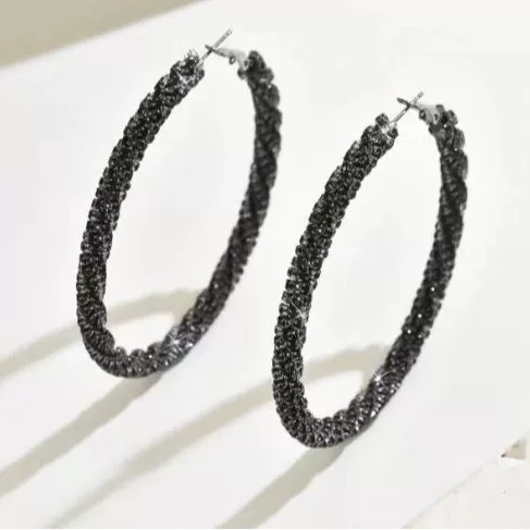 European and American Hot-Selling Fashionable Exaggerated Diamond Earrings, Elegant, High-End, Simple and Popular Earrings