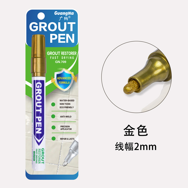 Guangna GN709 azulejos de suelo de belleza de costura de lápiz de reparación de azulejos a prueba de agua a prueba de moho de línea de lápiz de secado rápido 8 colores opcionales