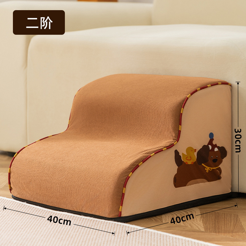 Otoño y invierno nuevo estilo de dibujos animados escaleras de mascotas escaleras de cama para perros desmontables y lavables escaleras para perros mayores estables