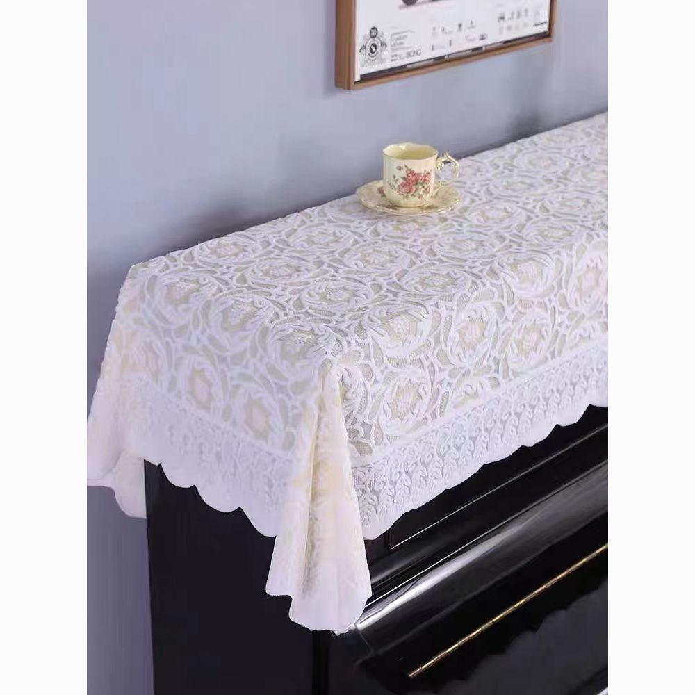 钢琴罩全罩蕾丝防尘半罩现代盖布电子琴盖巾万能布