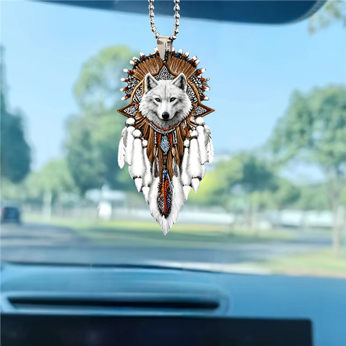 New Acrylic Car Interior Rearview Mirror Decorative Hook, Car Key Chain Backpack Accessory Hook
