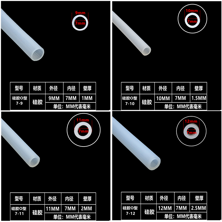 Tubo de silicona de grado alimenticio manguera de caucho de silicona resistente a altas temperaturas inodoro potable doméstico tubo de agua transparente tubo hueco