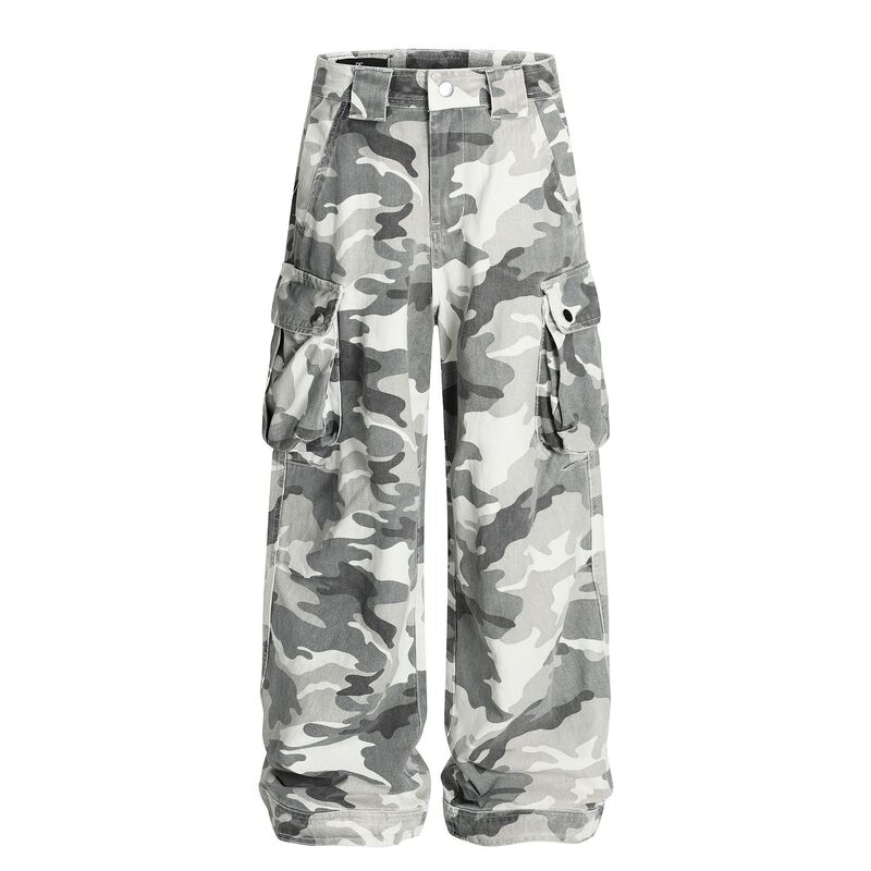 G6677 American Retro Unisex High-End Snow Camouflage Design Loose Men's Cross-Leg Workwear Casual G6677 American Retro Unisex High-End Snow Camouflage Design Loose Men's Cross-Leg Workwear Casual