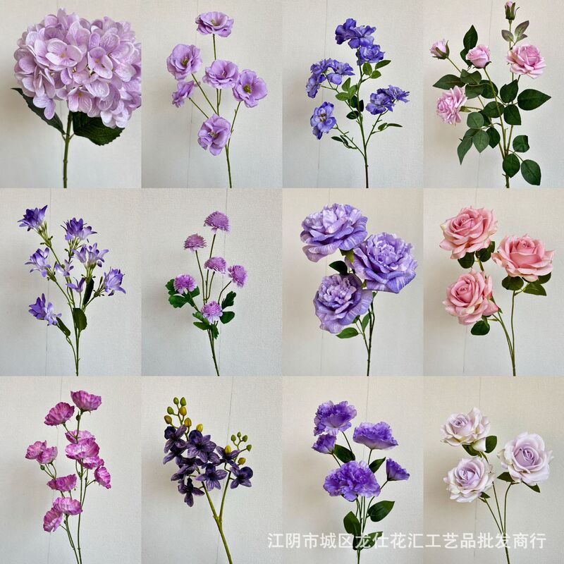 Wedding Artificial Flower Purple Collection Series Wedding Hall Monet Garden Outdoor Arch Flower Wall Floral Photo Studio Landscaping Wedding Artificial Flower Purple Collection Series Wedding Hall Monet Garden Outdoor Arch Flower Wall Floral Photo Studio Landscaping