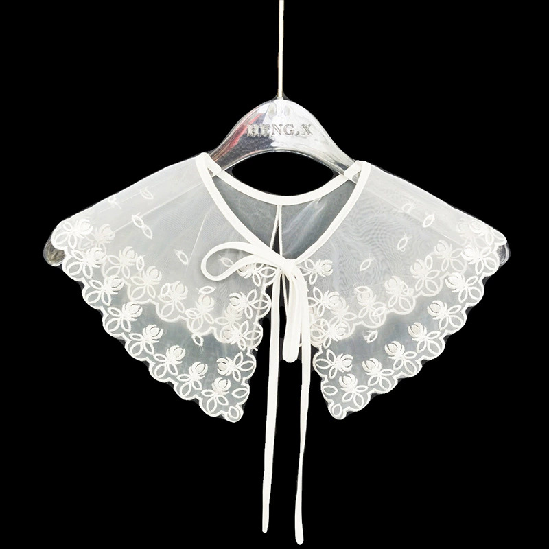 Una variedad de viento dulce blanco bordado de encaje falso diseño de lazos de vestidos de artefactos universales decoración de camisa al por mayor image 11