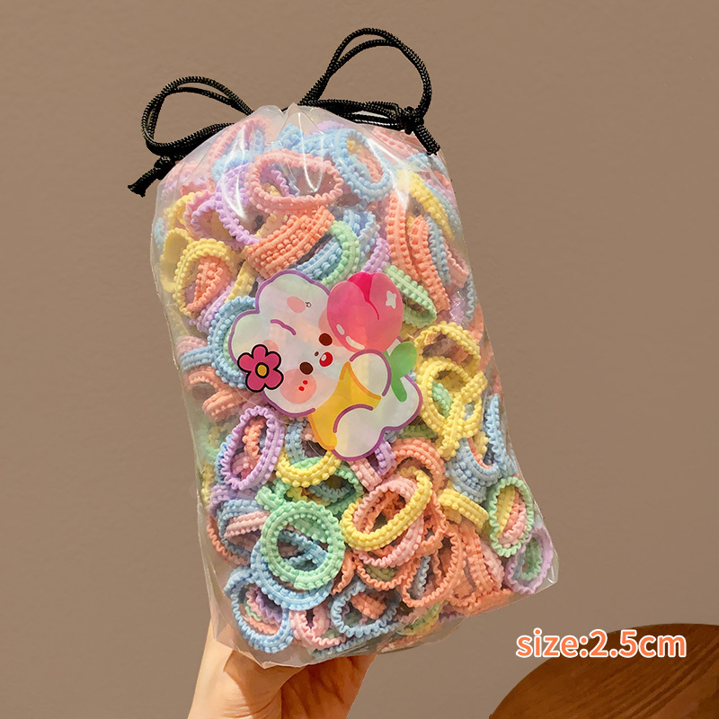 Tocado de cuerda de pelo de las niñas falda ensanchada diadema de tamaño pequeño alta elasticidad de los niños no duele banda de pelo dulce banda de goma bebé