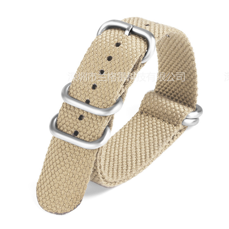 Suitable for Samsung gear S3 new linen woven nylon strap nato nato one pass strap 20mm2mm